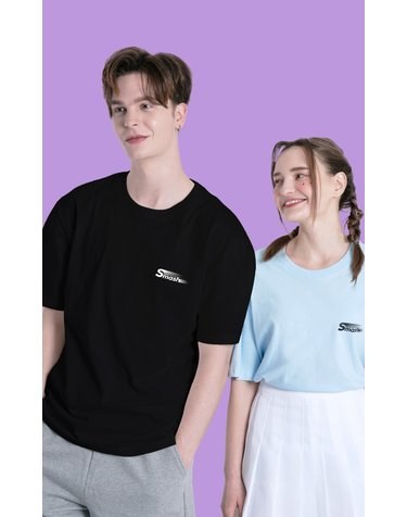 메스타리 배드민턴 SMASH T-SHIRT 남여공용 오버핏 반팔티 블랙 CT3004