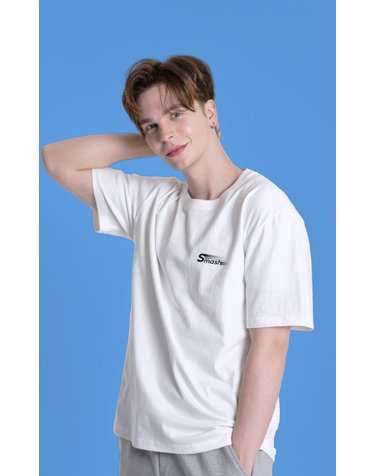 메스타리 배드민턴 SMASH T-SHIRT 남여공용 오버핏 반팔티 화이트 CT3005