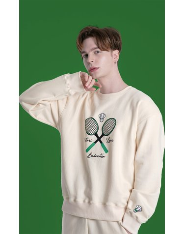 메스타리 배드민턴 RACKET X SWEATSHIRT(맨투맨) 크림 CM1106