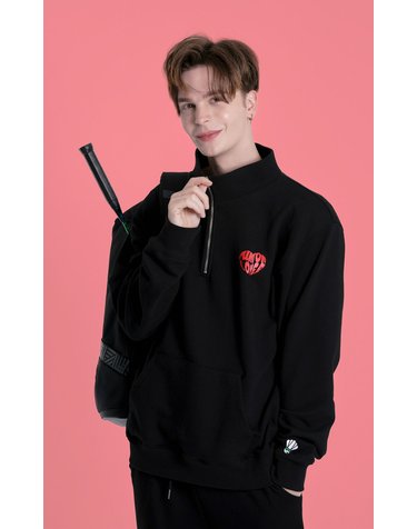 메스타리 배드민턴 LOVER HALF ZIPUP (남녀공용 반집업) 블랙 CZ1204