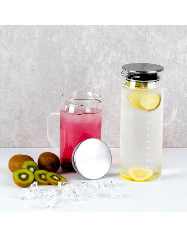 마린글라스 무지 냉장고물병 내열 유리 물병 물통 1300ml