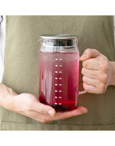 마린글라스 무지 냉장고 물병 내열 유리 물통 900ml