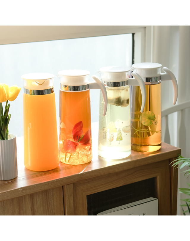 스위스밀리터리 시맥스 NEW 내열유리 물통 무지 냉장고 물병 1400ml 착용컷