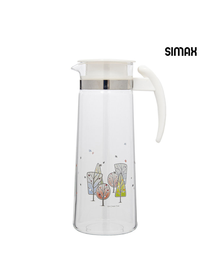 KAVALiERGLASS [스위스밀리터리] 시맥스 내열 유리 물통 아이스크림트리 냉장고 물병 1400ml 아이스크림트리물병