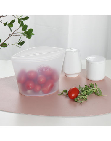 마시 프리미엄 스탠딩 실리콘 푸드백 다회용 지퍼백 1000ml 1P