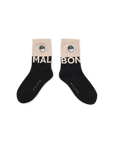 [밀라코/국내발송] 말본골프 버킷 포인트 컬러 블록 크루 삭스 BLACK M5343PSC05BLK