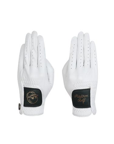 [밀라코/국내발송] 말본골프 여성 스냅형 볼마커 양손 장갑 WHTIE M5342PGL04WHT