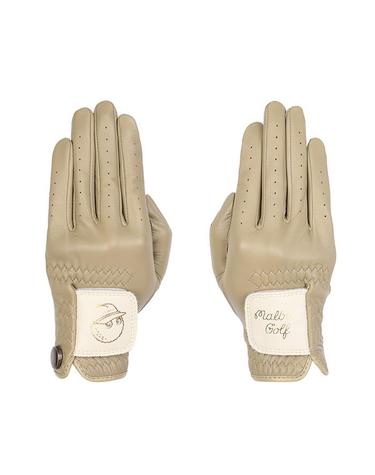 [밀라코/국내발송] 말본골프 여성 스냅형 볼마커 양손 장갑 BEIGE M5342PGL04BEI