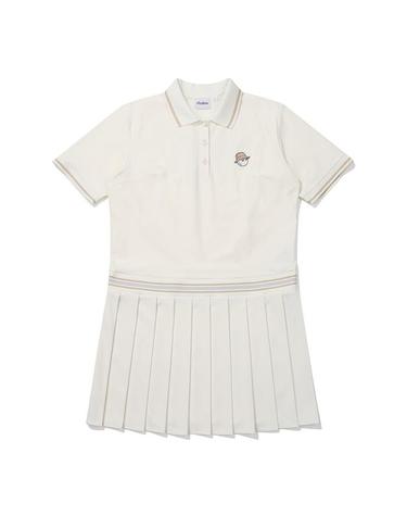 [밀라코/국내발송] 말본골프 오픈카라 플리츠 원피스 CREAM M5222POP31CRM