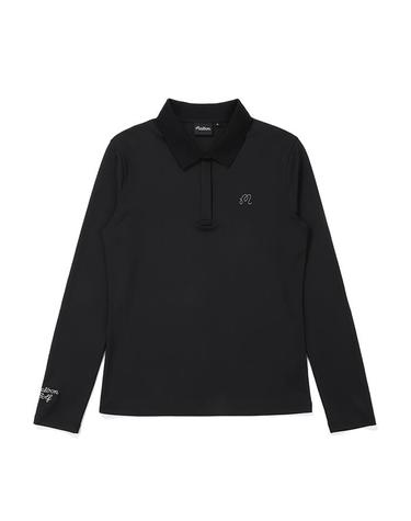 [밀라코/국내발송] 말본골프 카라 포인트 긴팔 티셔츠 BLACK M5122PTL11BLK