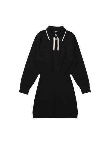 [밀라코/국내발송] 말본골프 니트 카라 원피스 BLACK M5112LOP31BLK