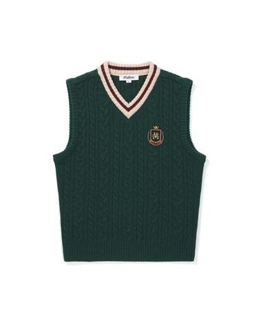 [밀라코/국내발송] 말본골프 꽈배기 니트 베스트 GREEN M5322PKV12GRN