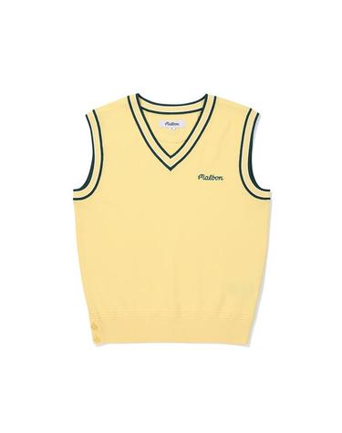 [밀라코/국내발송] 말본골프 컬러 팁 니트 베스트 YELLOW M5322PKV11YEL