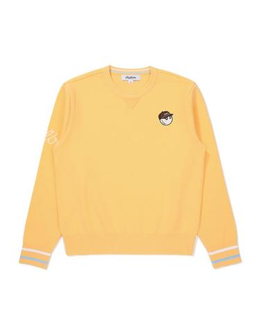 [밀라코/국내발송] 말본골프 버킷 포인트 베이직 라운드 니트 MUSTARD M5322PKT15MUS