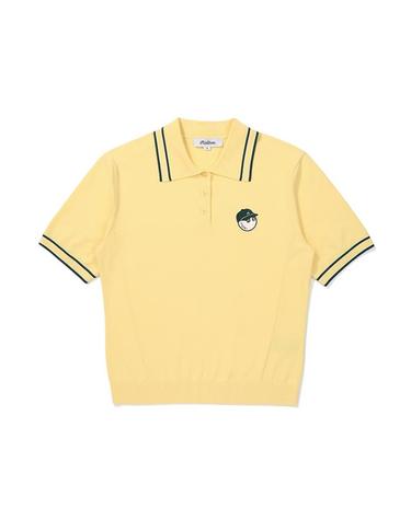[밀라코/국내발송] 말본골프 컬러 팁 카라 하프슬리브 니트 YELLOW M5322PKT12YEL
