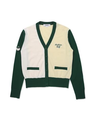 [밀라코/국내발송] 말본골프 컬러 블록 니트 가디건 GREEN M5322PKO12GRN