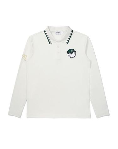 [밀라코/국내발송] 말본골프 앞가슴 버킷 포인트 긴팔 폴로 티셔츠 OFF WHITE M5321PTL22OWT