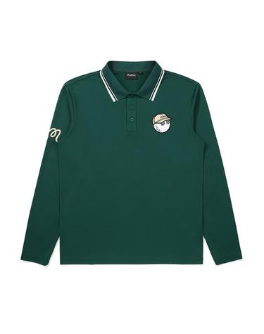 [밀라코/국내발송] 말본골프 앞가슴 버킷 포인트 긴팔 폴로 티셔츠 GREEN M5321PTL22GRN
