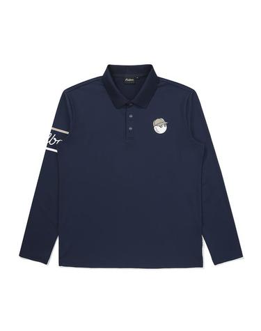 [밀라코/국내발송] 말본골프 기능성 소재 긴팔 폴로 티셔츠 NAVY M5321PTL03NVY