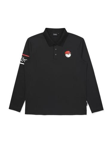 [밀라코/국내발송] 말본골프 기능성 소재 긴팔 폴로 티셔츠 BLACK M5321PTL03BLK