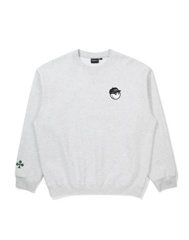 [밀라코/국내발송] 말본골프 킹 오브 클럽 라운드 맨투맨 MELANGE GRAY M5321PFS01MGR