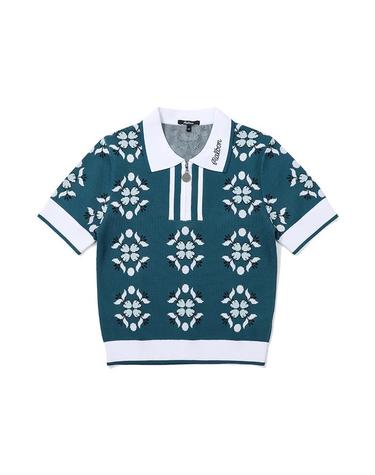 [밀라코/국내발송] 말본골프 LUCIA 하프집 폴로넥 셔츠 TEAL BLUE M5112LTS34TBL