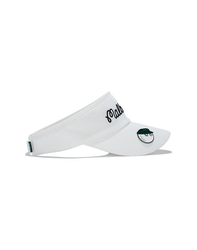 말본골프 [밀라코/국내발송] 말본골프 스크립트 볼마커 바이저 M5142PVS20WHT 착용컷