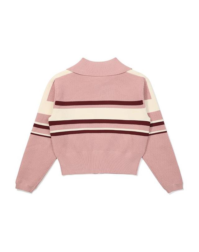 말본골프 [밀라코/국내발송] 말본골프 시모나 집업 니트자켓 PINK M5112LKO32PNK 착용컷