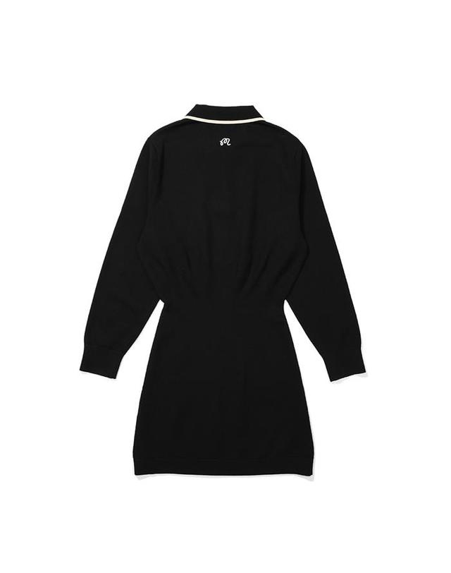 말본골프 [밀라코/국내발송] 말본골프 니트 카라 원피스 BLACK M5112LOP31BLK 착용컷