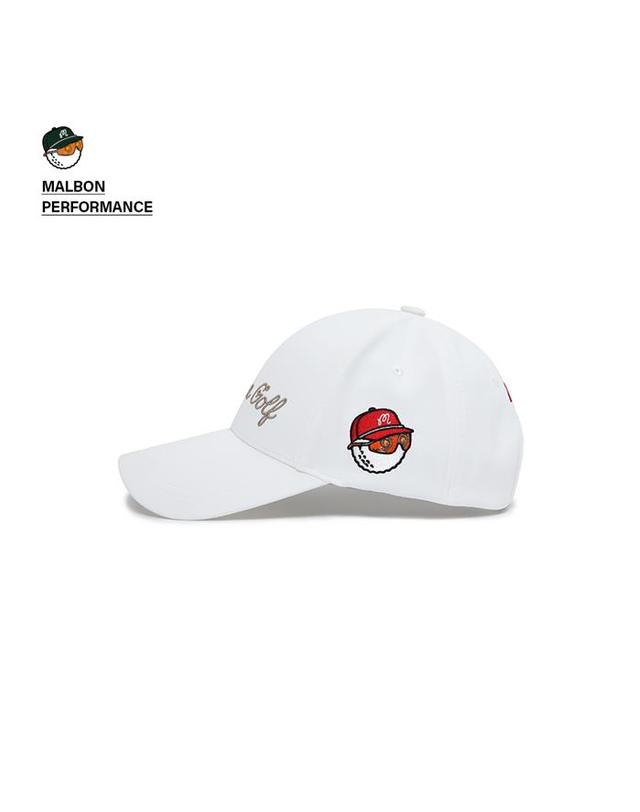말본골프 [밀라코/국내발송] 말본골프 블레이즈 버킷 스크립트 볼캡 WHITE M5343WCP03WHT 착용컷