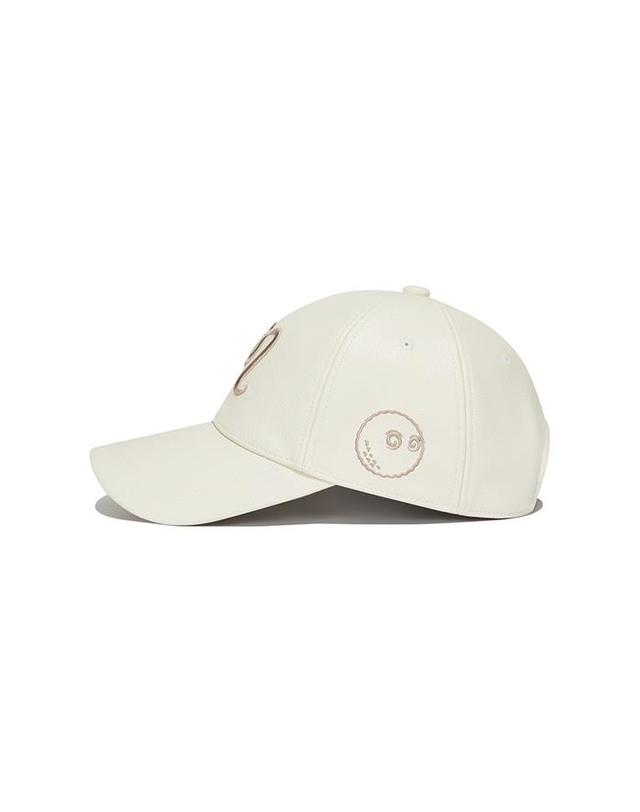 말본골프 [밀라코/국내발송] 말본골프 말본 레더 볼캡 BEIGE M5343PCP07BEI 착용컷