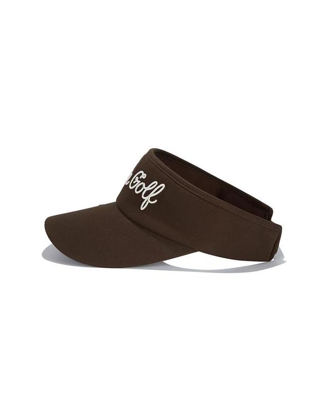 말본골프 [밀라코/국내발송] 말본골프 말본 스크립트 볼마커 바이저 BROWN M5342PVS01BRN 착용컷