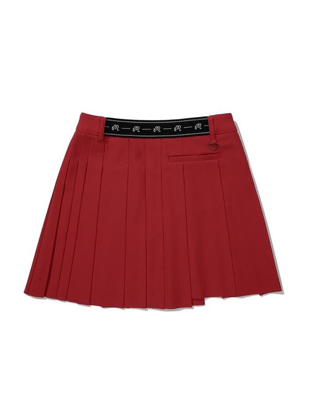 말본골프 [밀라코/국내발송] 말본골프 TR 언발란스 플리츠 스커트 RED M5322PSK17RED 착용컷