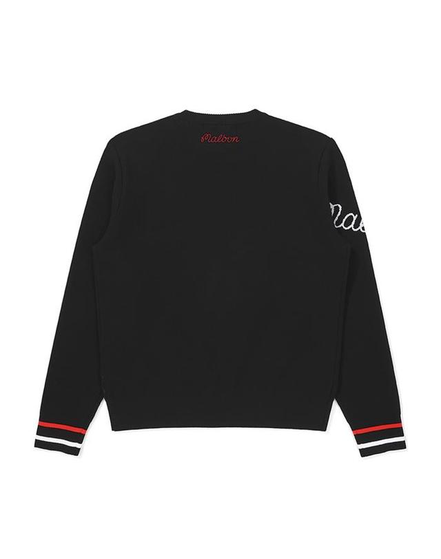 말본골프 [밀라코/국내발송] 말본골프 버킷 포인트 베이직 라운드 니트 BLACK M5322PKT15BLK 착용컷