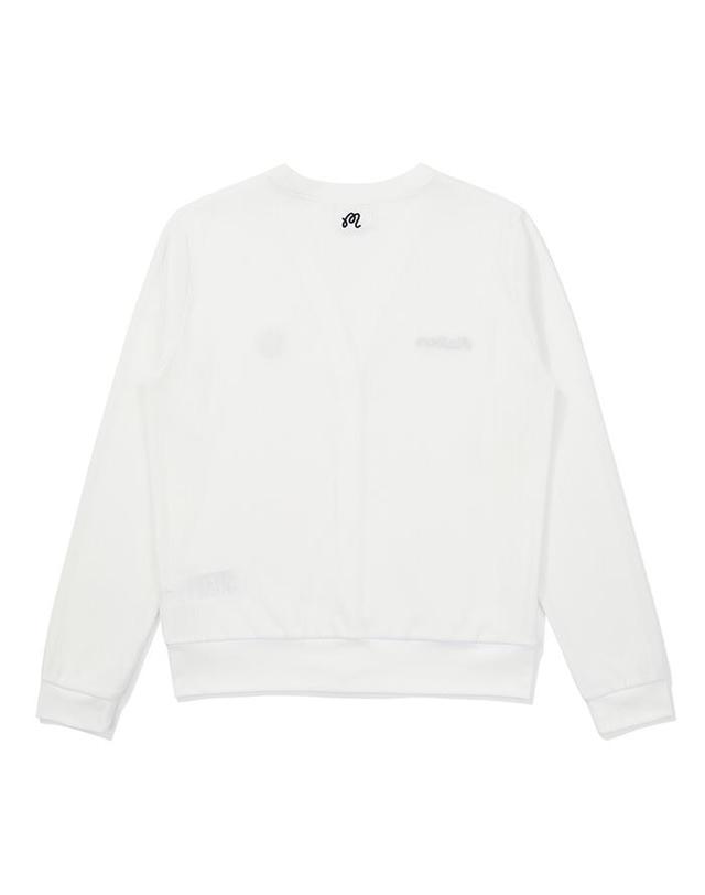 말본골프 [밀라코/국내발송] 말본골프 저지 플리츠 가디건 OFF WHITE M5322PKO10OWT 착용컷
