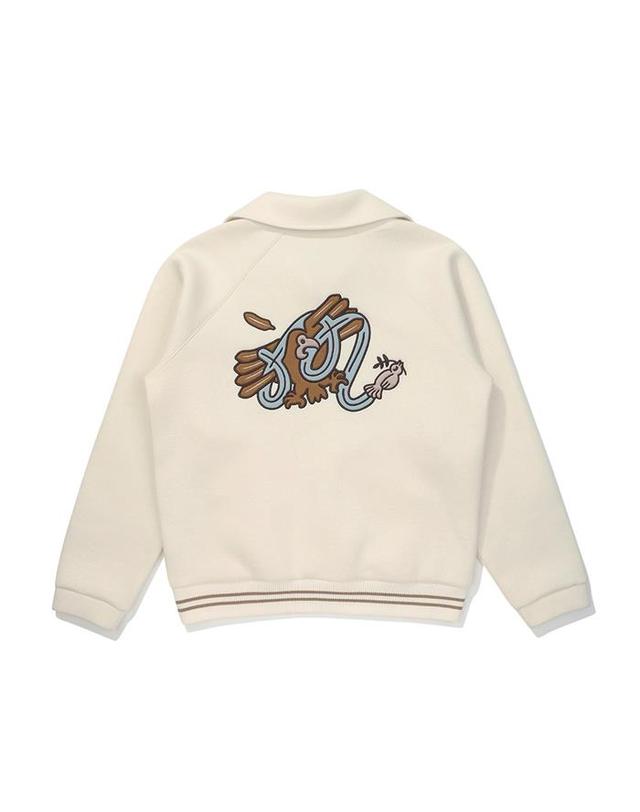 말본골프 [밀라코/국내발송] 말본골프 에어리 반집업 맨투맨 티셔츠 CREAM M5322PFS11CRM 착용컷