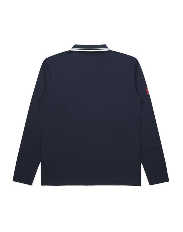 말본골프 [밀라코/국내발송] 말본골프 앞가슴 버킷 포인트 긴팔 폴로 티셔츠 NAVY M5321PTL22NVY 착용컷