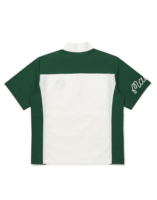 말본골프 [밀라코/국내발송] 말본골프 세로 절개 우븐 반팔 아노락 GREEN M5321PJK24GRN 착용컷