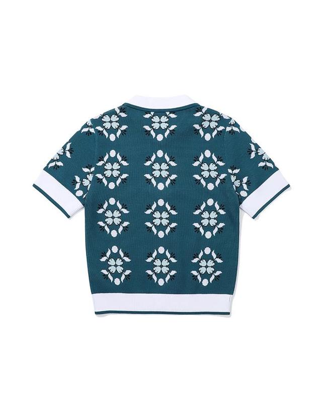 말본골프 [밀라코/국내발송] 말본골프 LUCIA 하프집 폴로넥 셔츠 TEAL BLUE M5112LTS34TBL 착용컷