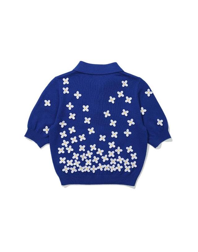 말본골프 [밀라코/국내발송] 말본골프 릴리 폴로 니트 BLUE M5112LKT33BLU 착용컷