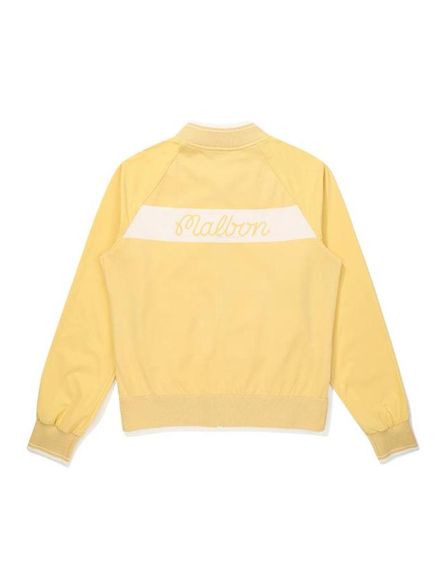 말본골프 [밀라코/국내발송] 말본골프 니트 스타디움 자켓 YELLOW M5322PKO14YEL 착용컷