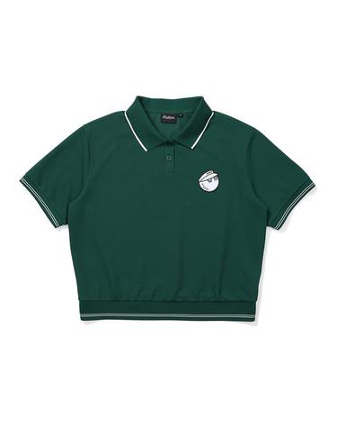 [밀라코/국내발송] 말본골프 크롭기장 와플 배색 반팔탑 GREEN M5222PTS35GRN