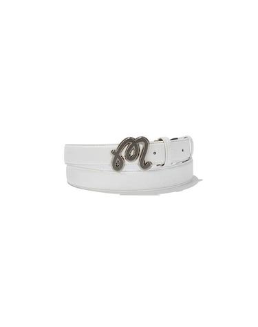 [밀라코/국내발송] 말본 M 로고 장식 벨트 OFF WHITE M6143PBT01OWT