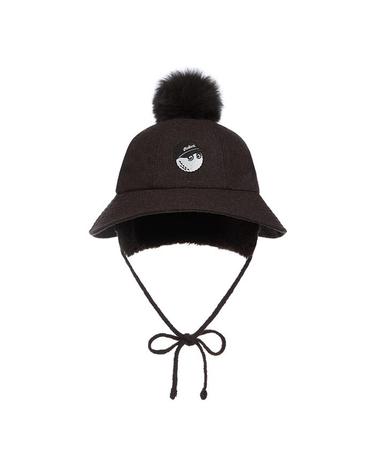 [밀라코/국내발송] 말본 리얼 퍼방울 울 이어머프 버킷햇 BROWN  M5442PHT08BRN