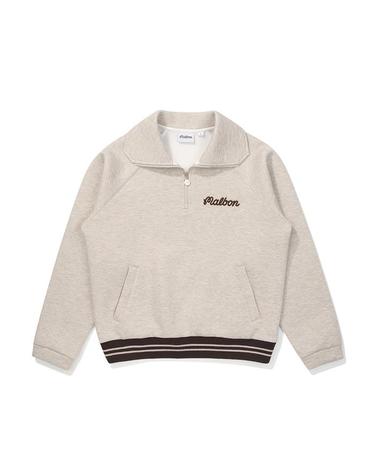 [밀라코/국내발송] 말본  에어리 반집업 맨투맨 티셔츠 OATMEAL  M5322PFS11OTM