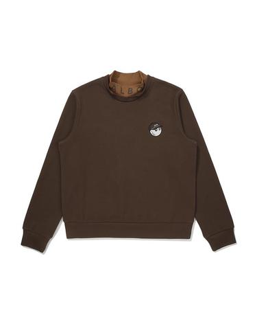 [밀라코/국내발송] 말본  이중 모크넥 로고 티셔츠 BROWN  M5422PTL51BRN