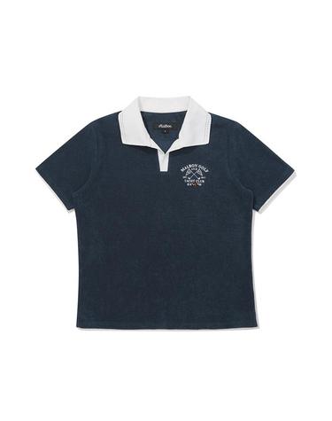 [밀라코/국내발송] 말본  배색 오픈 카라 티셔츠 NAVY  M6122PTS12NVY