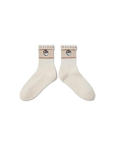 [밀라코/국내발송] 말본 버킷 와펜 베이직 크루 삭스 BEIGE M6143PSC03BEI