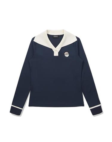 [밀라코/국내발송] 말본  니트 카라티 NAVY  M6122PKT14NVY