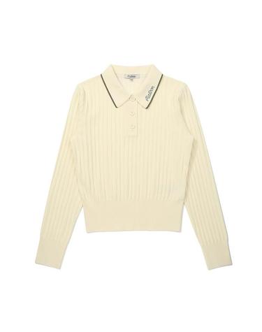 [밀라코/국내발송] 말본 SELMA 골지 폴로 스웨터 CREAM  M6112LKT10CRM